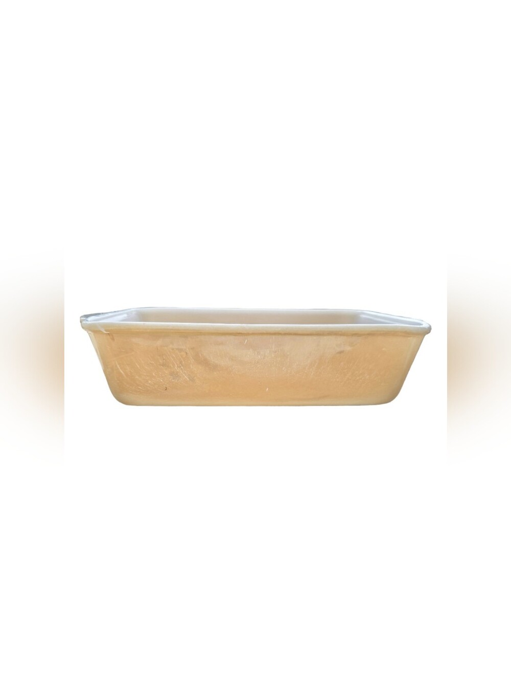 Vintage Fire-King Peach Lustre Loaf Dish: 1 Quart Casserole #409